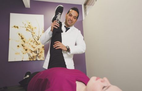 Dr. Patel Stretching Out a Patient
